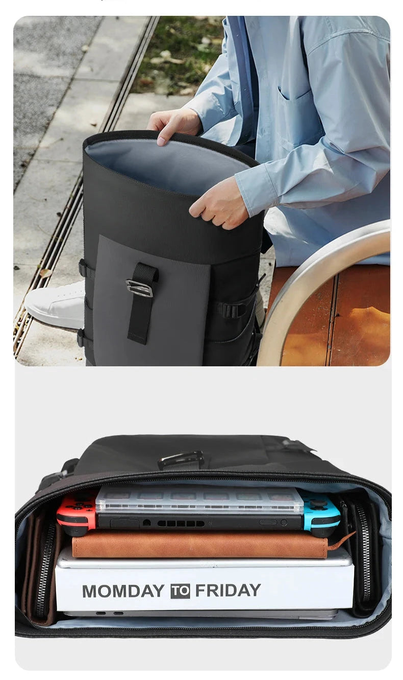 Mochila Impermeável Roll-Top trabalho