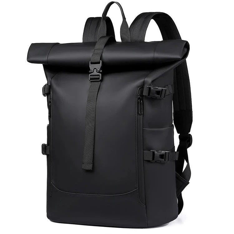 Mochila preta Impermeável Rolltop