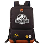 mochila jurassic park escolar preta