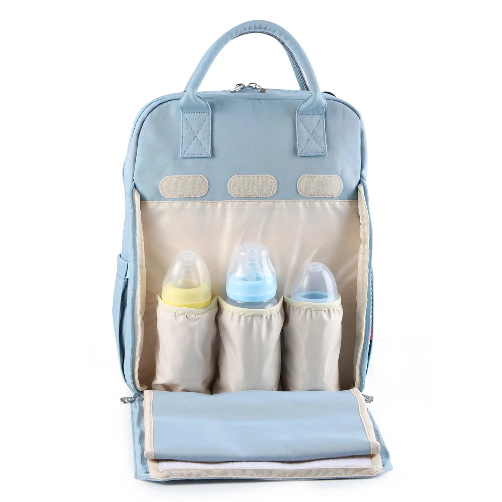 mochila maternidade bebé biberoes