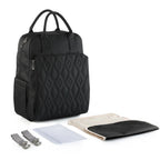 mochila maternidade bebé muda fralda preta