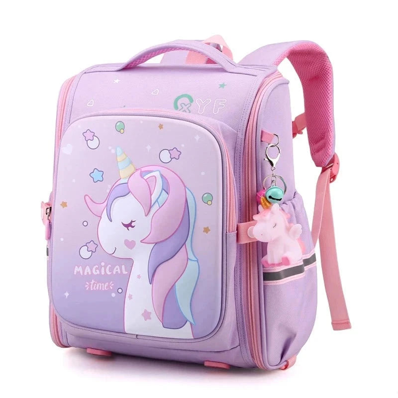 mochila menina unicornio
