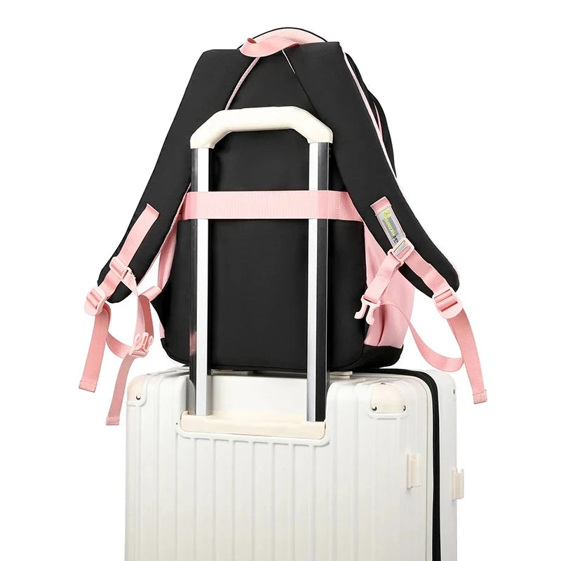 Mochila para Menina com Laço e Pompom Viagem