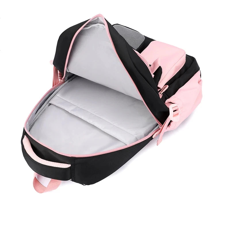 Mochila Menina Laço e Pompom