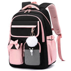 Mochila de Menina com Laço e Pompom
