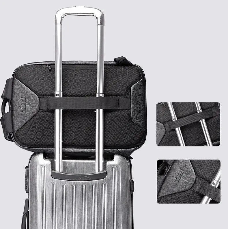 Mochila Pele Homem Anti-Roubo viagem cabine