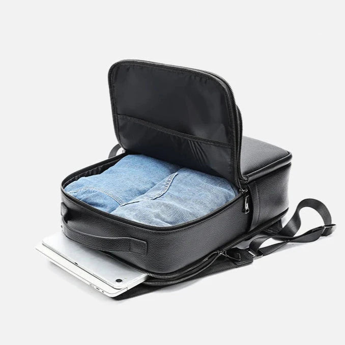 Mochila Pele Homem Business couro