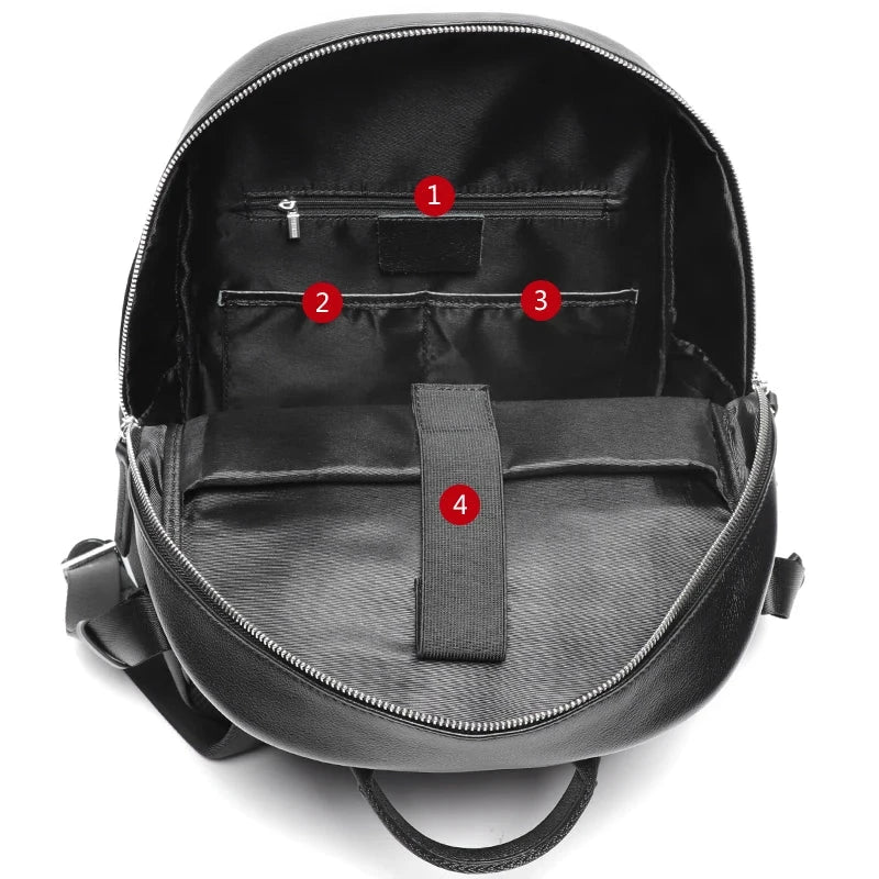 Mochila de Pele Preta