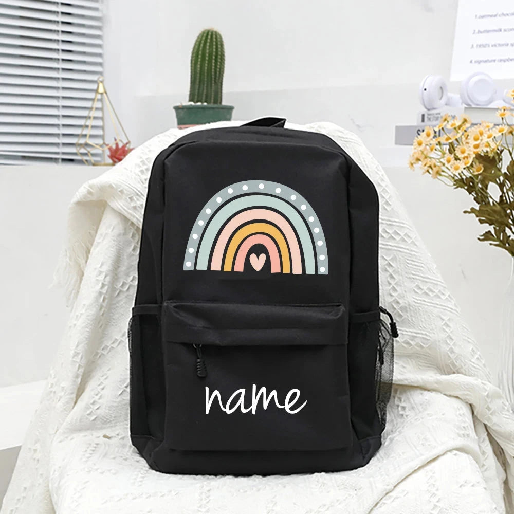 Mochila Personalizada Nome Arco-Íris