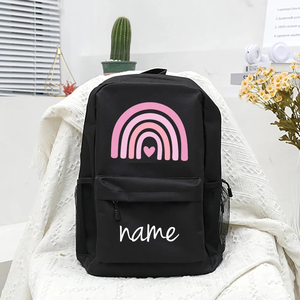 Mochilas Personalizada com Nome Arco-Íris