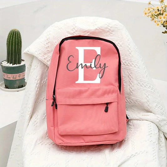 Mochila Personalizada com Nome Rosa