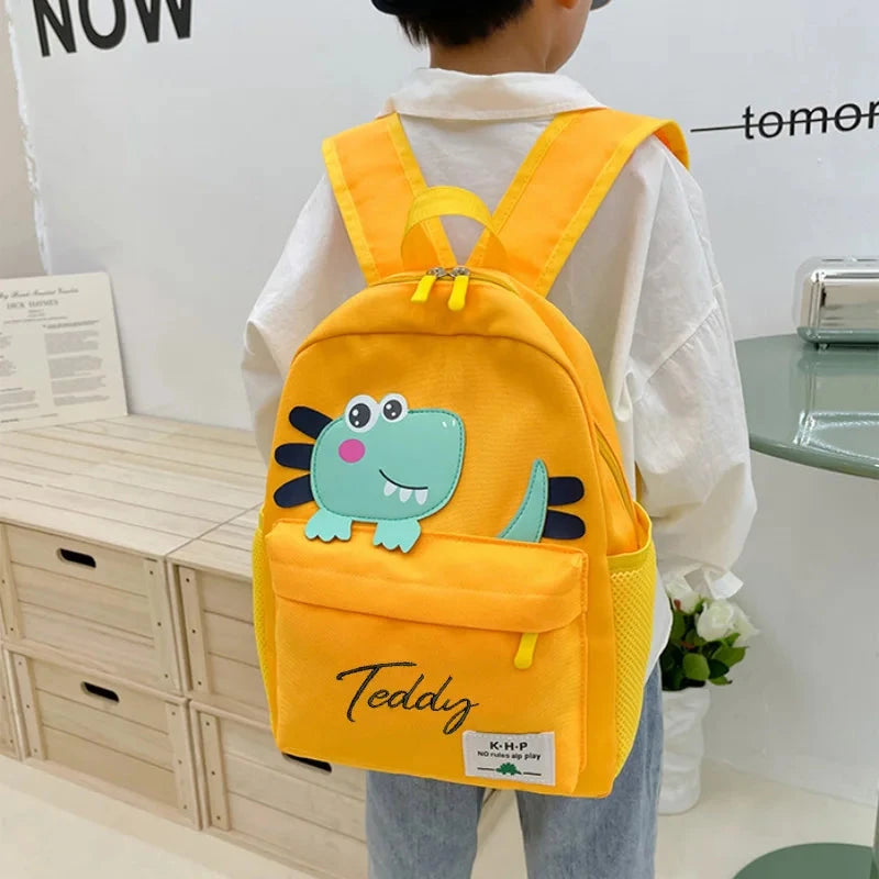 mochila personalizada infantil nome dinossauro