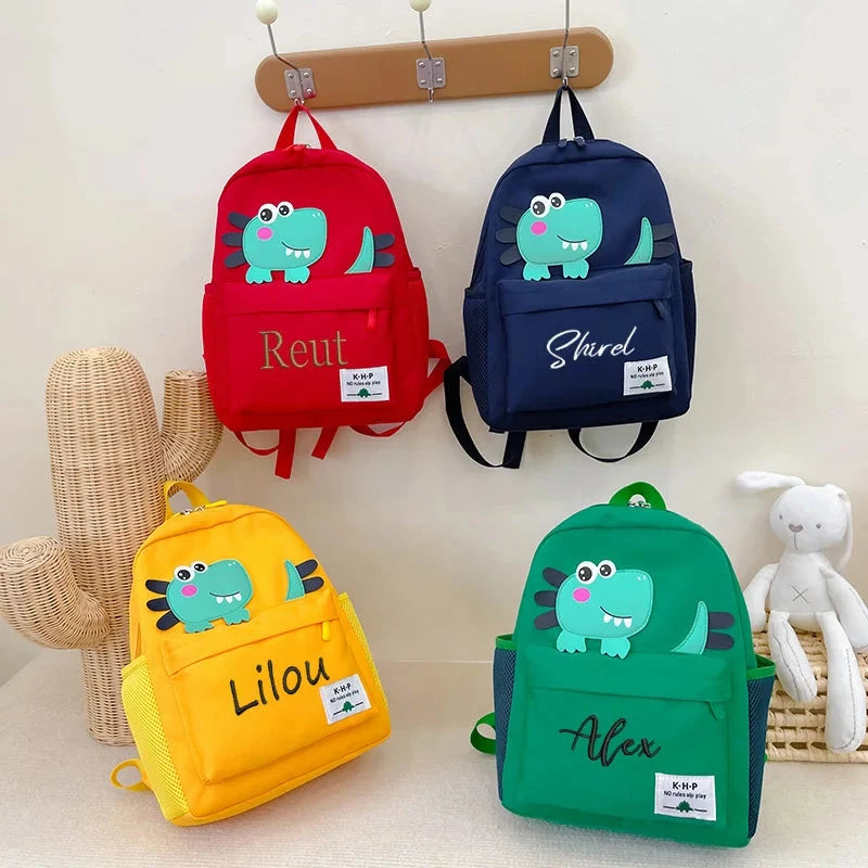 mochilas personalizada infantil com nome dinossauro