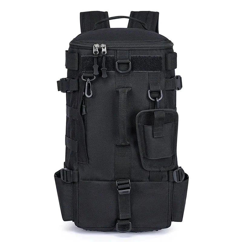 Mochila Pesca Suporte para Canas preta