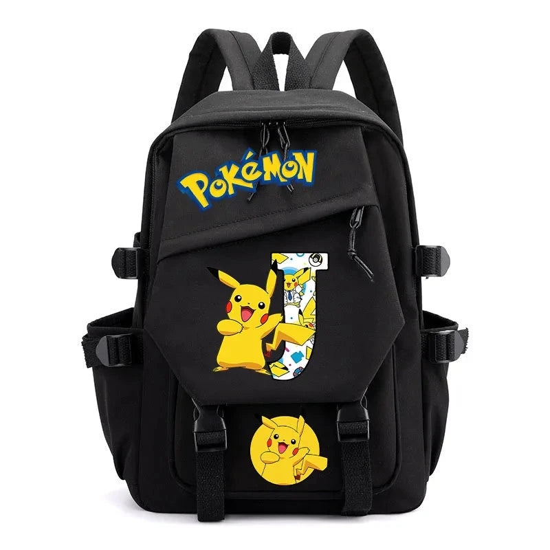 Mochila Pikachu com Letra J