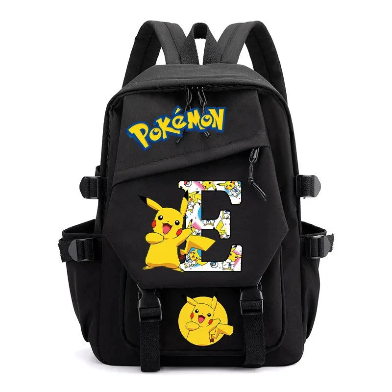 Mochila Pikachu com Letra E