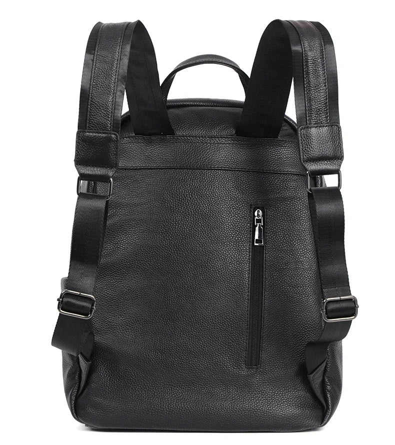 Mochila em Pele Preta