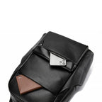 Mochila Preta em Pele