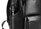 Mochila Preta em Pele homem