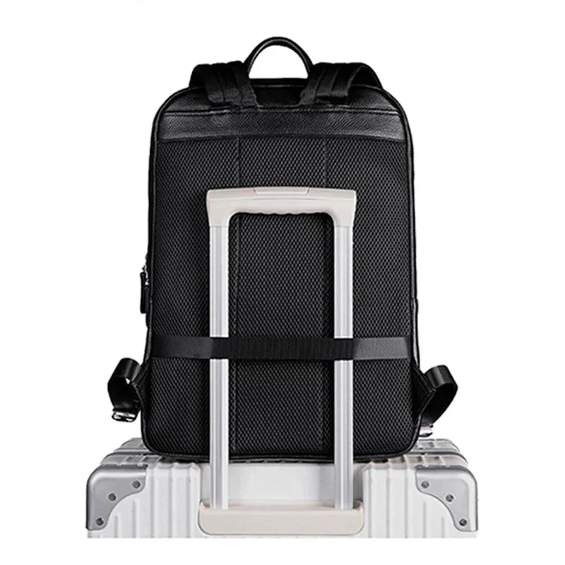 Mochila Preta Pele viagem