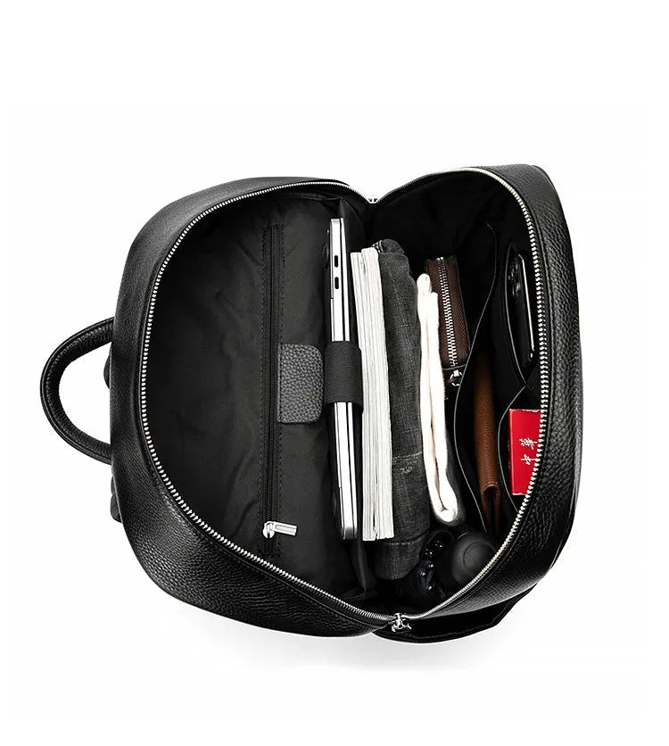 Mochila Preta Pele portatil