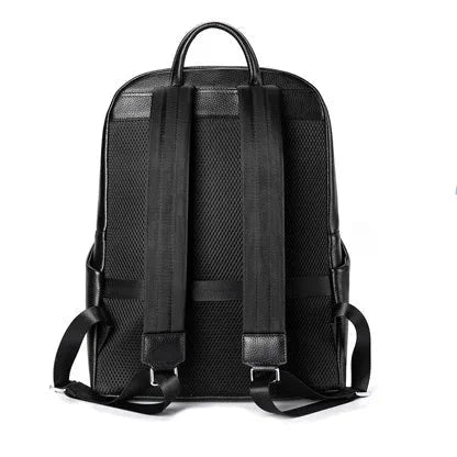 Mochila Preta de Pele