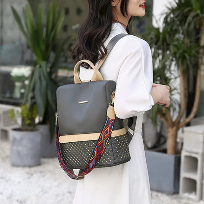 Mochila Senhora Anti-Roubo com Fecho Escondido
