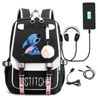 mochila stitch feminina escolar usb