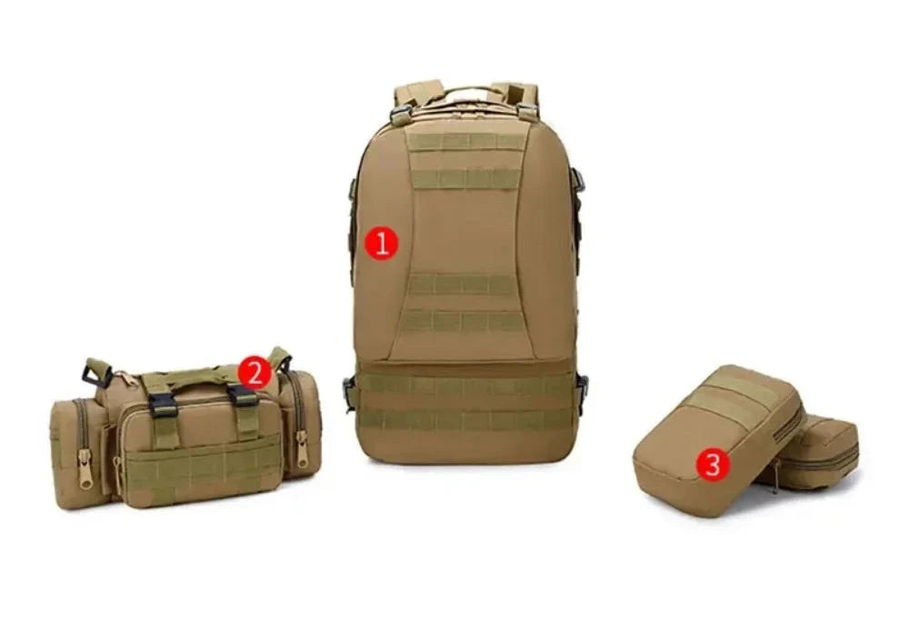 Mochila Tatica Militar 55L 4 em 1