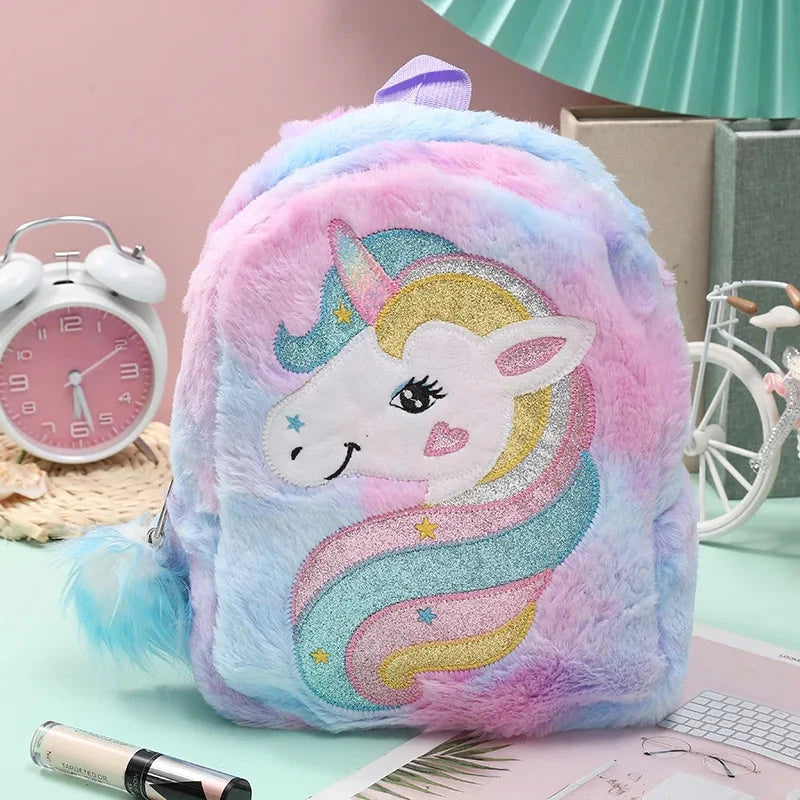 mochila unicornio infantil roxo