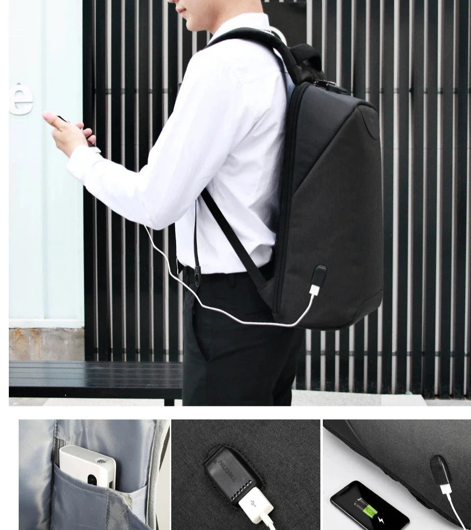 Mochila Anti-Roubo usb portatil