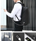 Mochila Anti-Roubo usb portatil