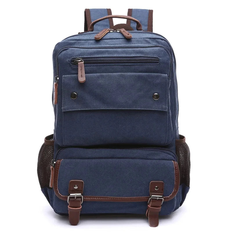mochila retro de lona homem