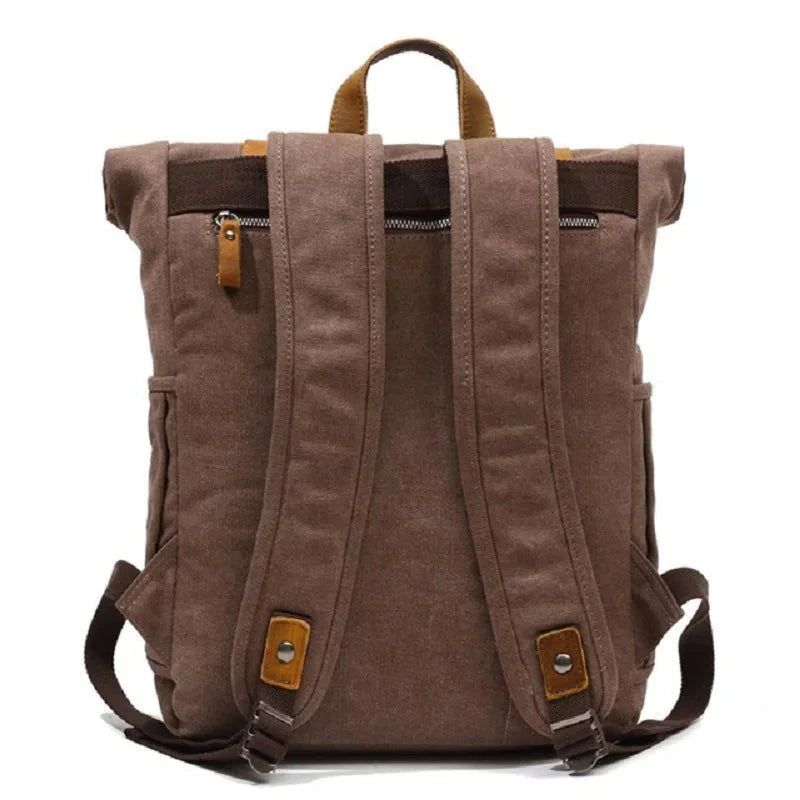 Mochila Vintage de Lona Pele