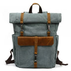 Mochila Vintage Lona couro