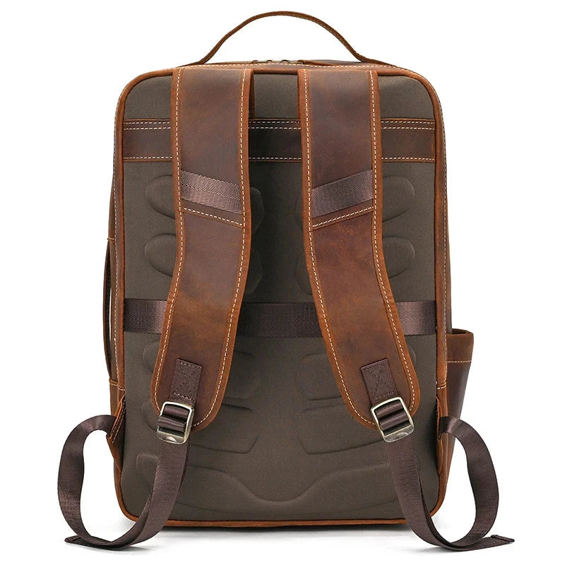 Mochila Vintage em Couro Masculina retro
