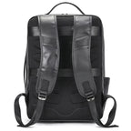 Mochila Vintage em Couro preto Masculina 