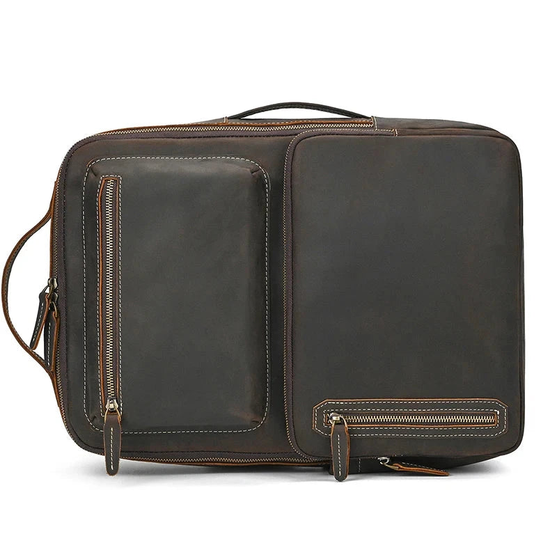 Mochila Vintage em Couro genuino Masculina