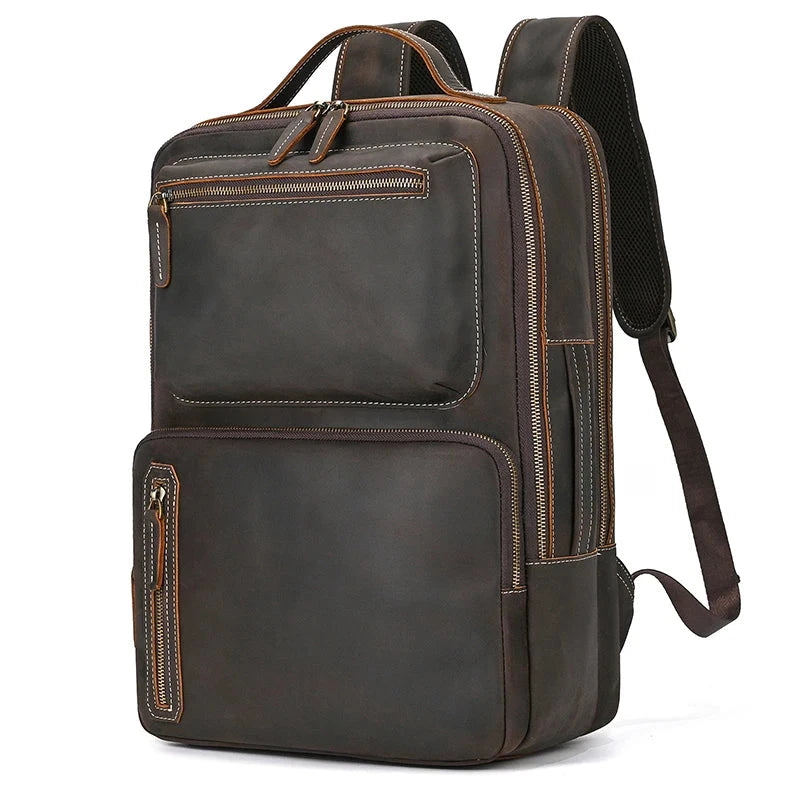 Mochila Vintage em Couro Masculina