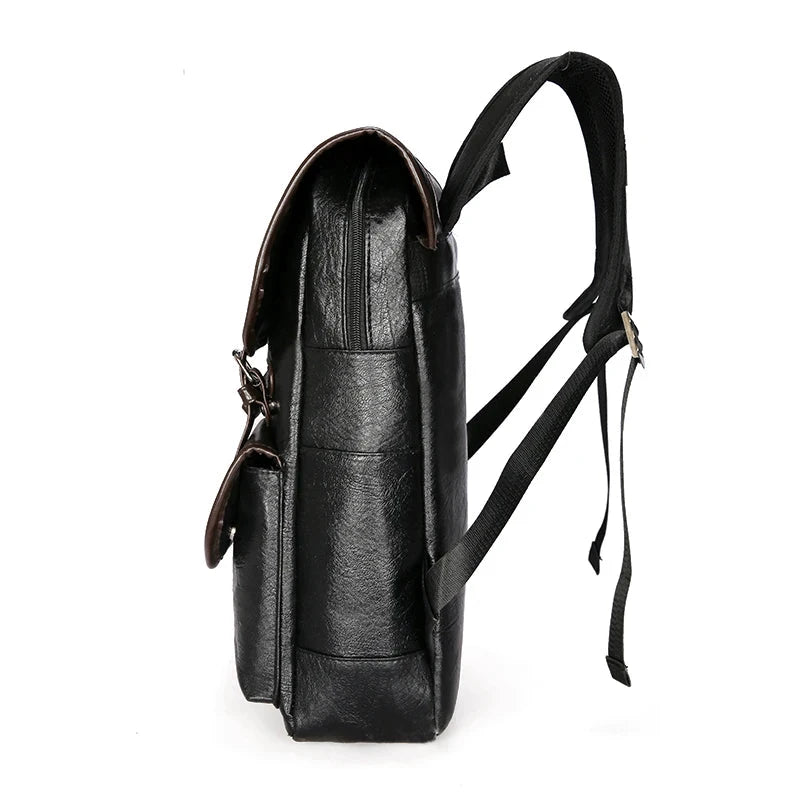mochila vintage estilo carteiro preta