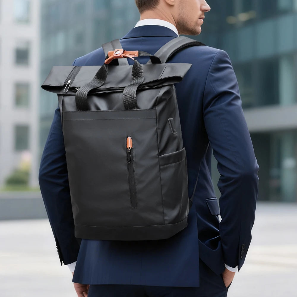 mochila homem rolltop impermeavel