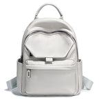 Pequena Mochila em pele Feminina branca