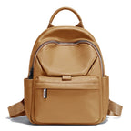 Pequena Mochila em pele Feminina castanho