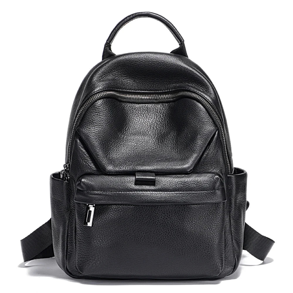 Pequena Mochila em pele Feminina preta