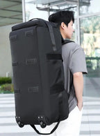 saco mochila com rodas viagem homem preta